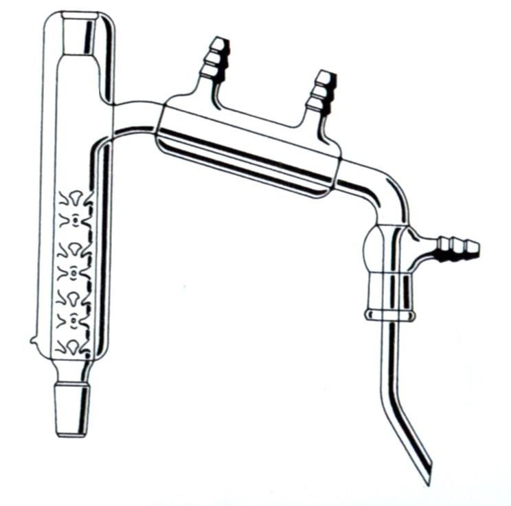 Distillation Head, Jacketed, Vigreux, Micro, 14/20 joint, 10/18 Thermometer Joint