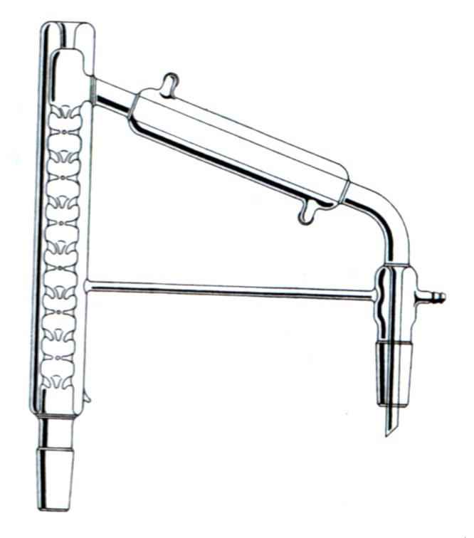 Distillation Head, Vigreux, Jacketed, Joint 14/20, Thermometer Joint 10/18, Column Height 150mm