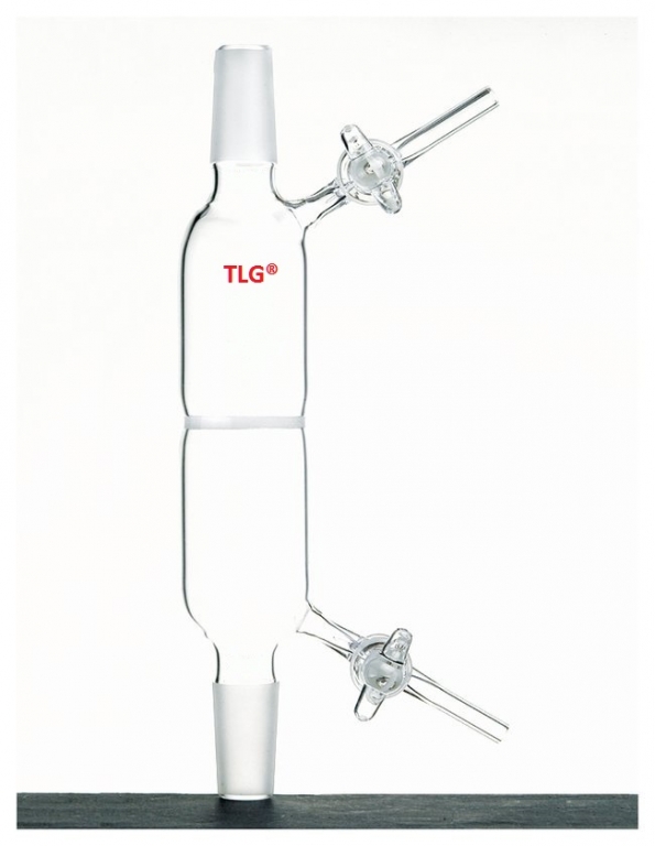 Tube filtrant, disque fritté, avec robinet d'arrêt en verre de 2 mm, joint 14/20, diamètre extérieur environ de fritte. 20 mm, porosité grossière