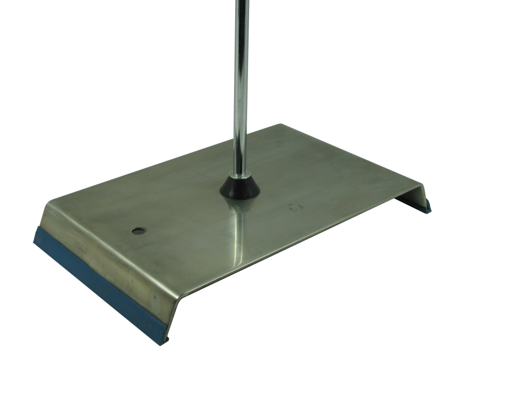 Retort Stand Base With Metal Sheet Base, Stainless Steel, Base Size 230x130mm, Rod 600x10mm