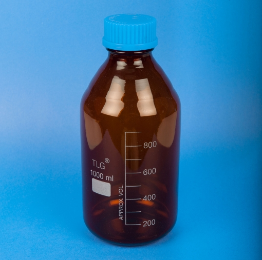 Mdias en verre/bouteilles de stockage, ambre, 500 ml