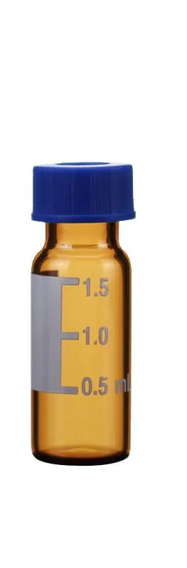 Amber Pre-Capped Screw Thread Glass Chromatography Vials