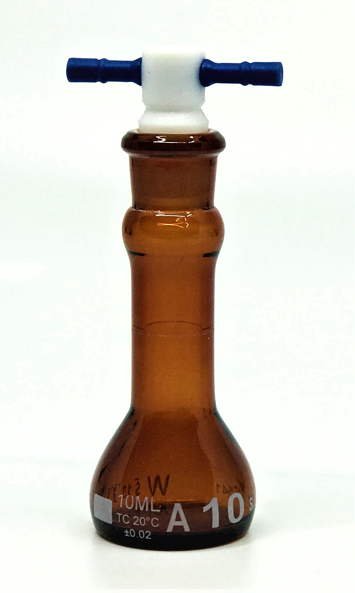 Buy Online Serialized And Certified Volumetric Flask Low Actinic Amber 10ml Wide Mouth 7397