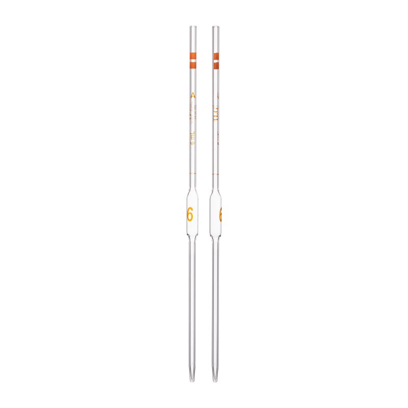 Pipette Volumetric, With One Mark, Accuracy As Per Class A, Capacity(mL) 6, Individually Serialized, Tolerance ±0.01 mL, As Per USP Standards