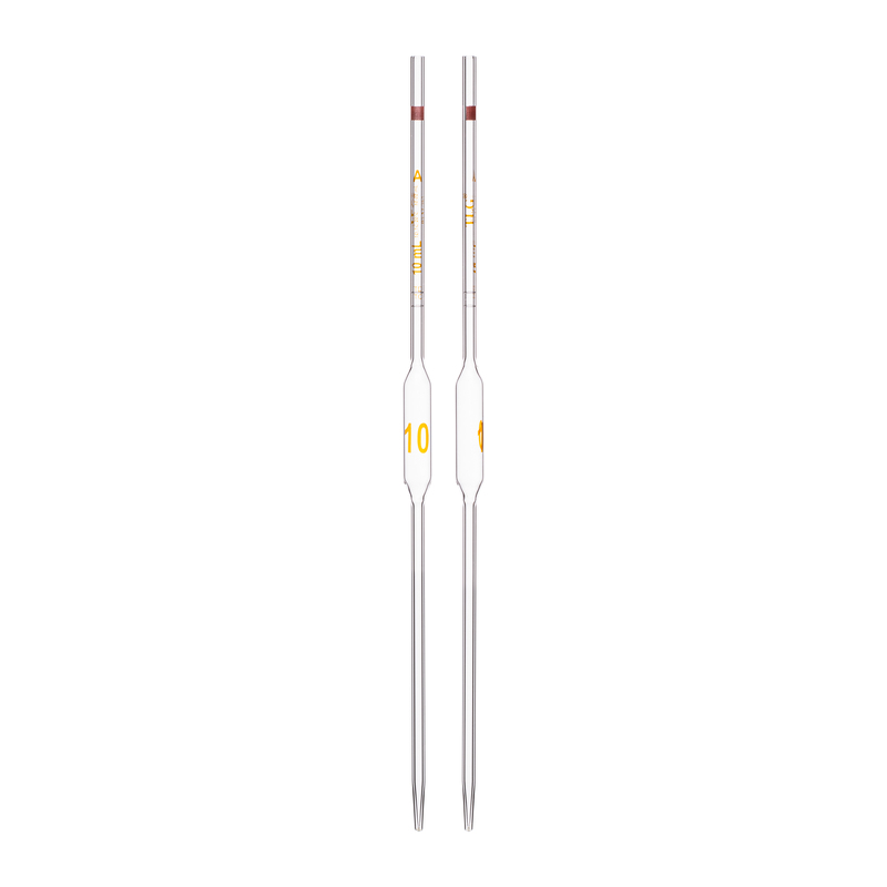 Pipette Volumetric, With Two Marks, To Contain (TC) and To Deliver (TD), Accuracy As Per Class A, Capacity(mL) 10, Individually Serialized