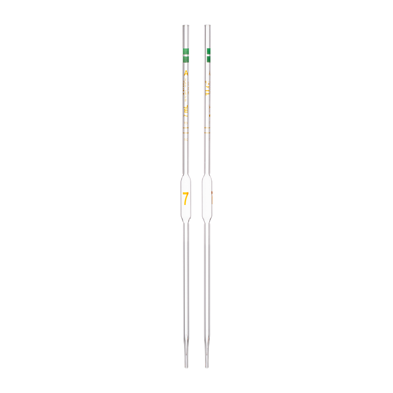 Pipette Volumetric, With Two Marks, To Contain (TC) and To Deliver (TD), Accuracy As Per Class A, Capacity(mL) 7, Individually Serialized