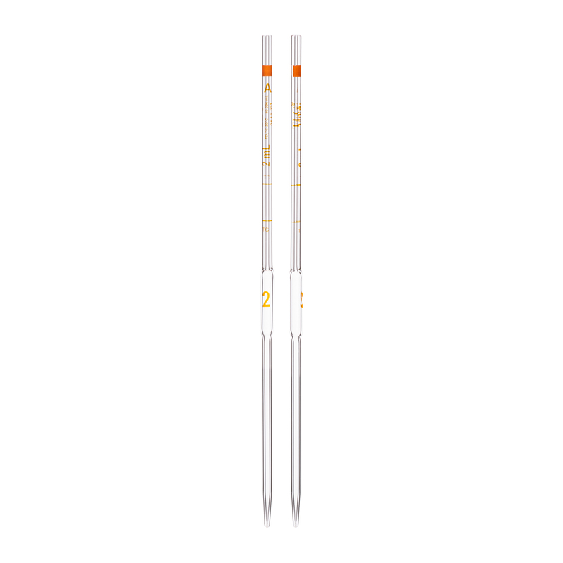 Pipette Volumetric, With Two Marks, To Contain (TC) and To Deliver (TD), Accuracy As Per Class A, Capacity(mL) 2, Non Serialized